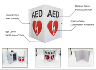 Płaski / 90 stopni / V Typ Defibrylator Znak Znak bezpieczeństwa AED do druku Pierwsza pomoc