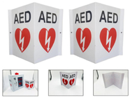Znak automatycznego defibrylatora zewnętrznego 3D Trwały znak serca AED Anti Fading