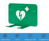 Zielony antykorozyjny defibrylator AED Uchwyt ścienny CE do nagłych wypadków