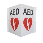 Wytrzymały plastikowy / metalowy znak ścienny AED o doskonałych właściwościach zapobiegających blaknięciu