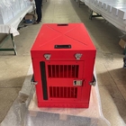 Czerwona 40-calowa aluminiowa klatka dla psa Składana podróżna skrzynia dla psa składana skrzynia dla psa
