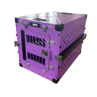 Pet Medium Aluminiowe składane pudełko dla psa Metalowe składane fioletowe kolory 30 cali