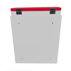 Uniwersalna, czerwona, zakrzywiona, montowana na ścianie szafka AED z alarmem do oświetlenia