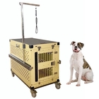 Składane aluminiowe pudełko na psa z ramieniem do pielęgnacji na wystawę psów