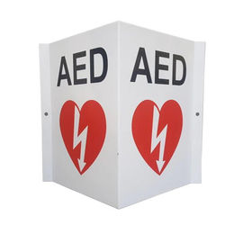 Wytrzymały plastikowy / metalowy znak ścienny AED o doskonałych właściwościach zapobiegających blaknięciu